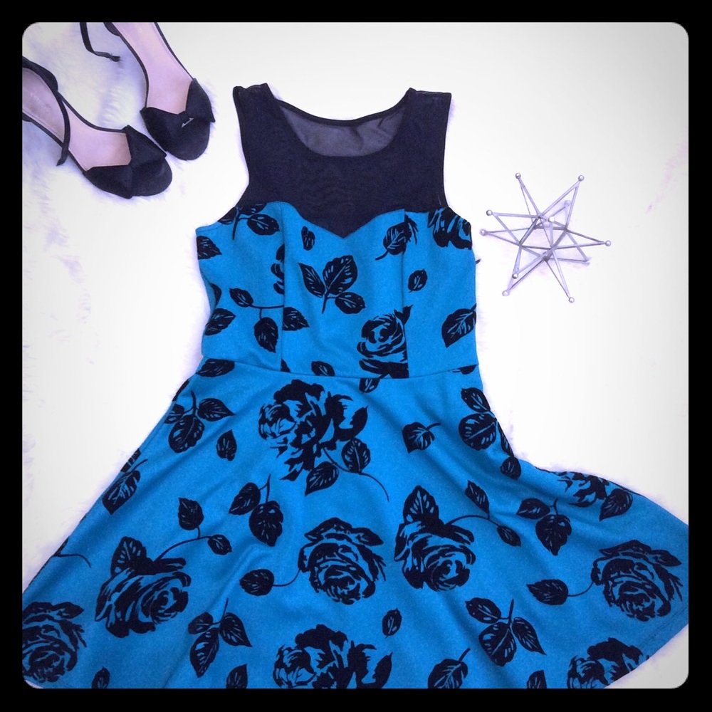 Green floral dress
